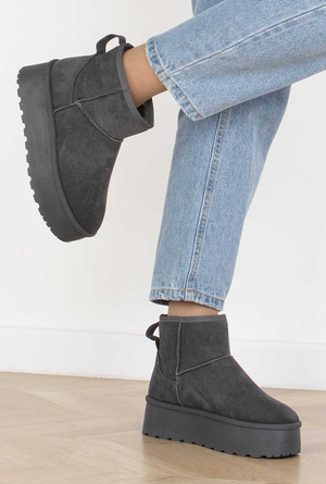 SZARE OCIEPLANE ŚNIEGOWCE BOTKI NA PLATFORMIE LIRINA