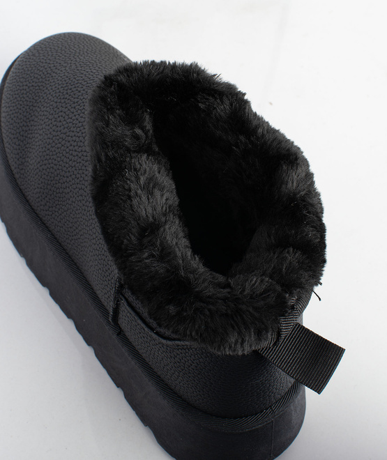CZARNE OCIEPLANE ŚNIEGOWCE BOTKI NA PLATFORMIE EKO SKÓRA TOLI 7