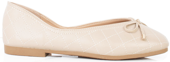 BEŻOWE WYGODNE DAMSKIE BALERINKI KLASYCZNE ARISANA 1