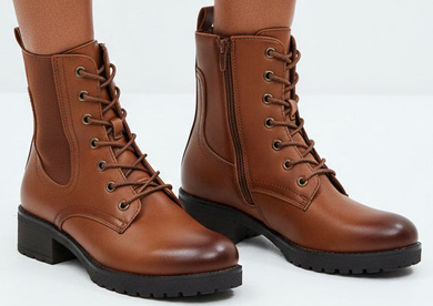 CAMEL SKÓRZANE BOTKI DAMSKIE OCIEPLANE TRAPERY GLANY OLIVIANNE