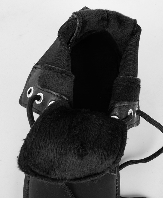 CZARNE BOTKI OCIEPLANE GLANY TRAPERY SZNUROWANE BOTTE 8