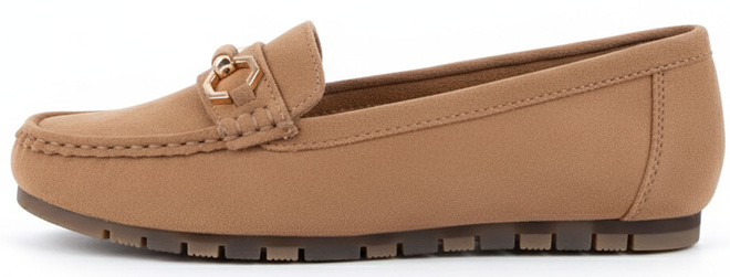 BEŻOWE MOKASYNY ZAMSZOWE PÓŁBUTY DAMSKIE RENNIE 3