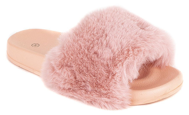 RÓŻOWE GUMOWE KLAPKI Z FUTERKIEM GERDIS 1