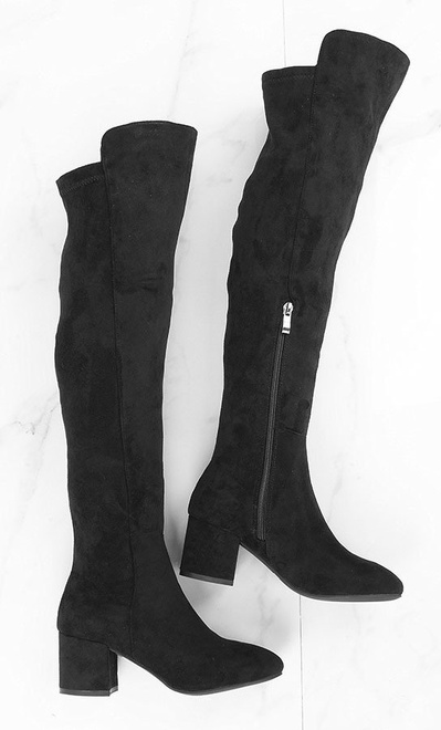 CZARNE KOZAKI ZA KOLANO SHANTLY 4