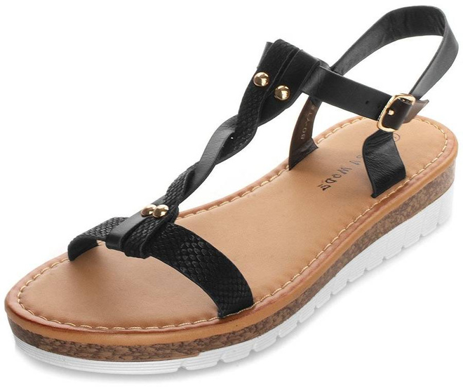 CZARNE SANDAŁY NA GRUBEJ PODESZWIE NEBI 4