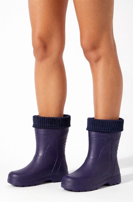 GRANATOWE MATOWE WYSOKIE KALOSZE IRAIN