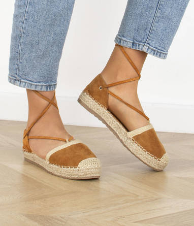 CAMEL ESPADRYLE BALERINKI WIĄZANE JUNO