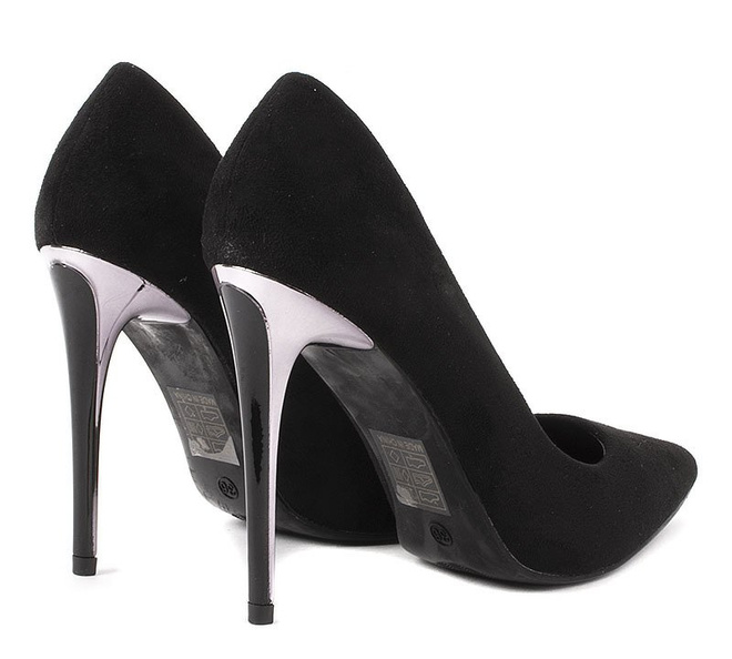 CZARNE ZAMSZOWE SZPILKI  W SZPIC ALEXIS 3