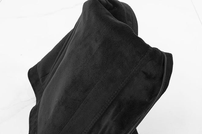 DAMSKIE CZARNE ZAMSZOWE KOZAKI NA KOTURNIE W SZPIC FIONELLA 6