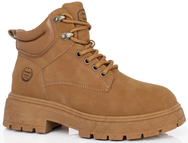 DAMSKIE BOTKI CAMEL OCIEPLANE TRAPERY SZNUROWANE COLITA 1