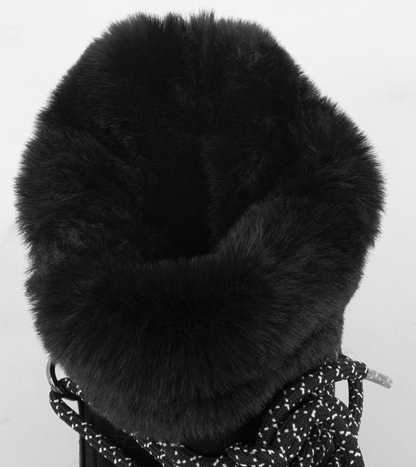 CZARNE OCIEPLANE ŚNIEGOWCE BOTKI PLATFORMA WSUWANE RISELDA 6