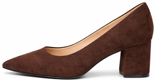 BRĄZOWE CZÓŁENKA ZAMSZOWE NA SŁUPKU W SZPIC MIVANA 3