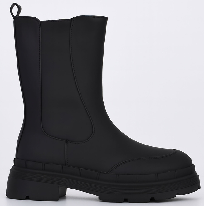 WYSOKIE CZARNE DAMSKIE BOTKI OCIEPLANE ZAMEK BLENOR 1