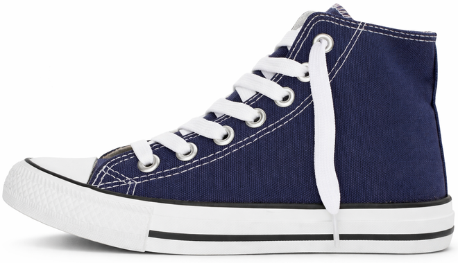 WYSOKIE KLASYCZNE GRANATOWE TRAMPKI TENISÓWKI SZNUROWANE 3