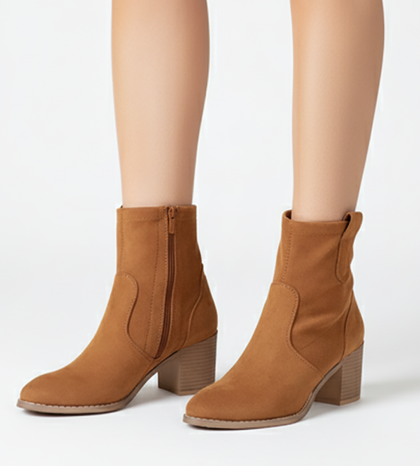 CAMEL DAMSKIE BOTKI KOWBOJKI NA OBCASIE ZAMSZOWE ISODIRA 5