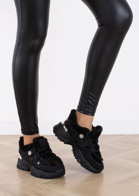 CZARNE SNEAKERSY OCIEPLANE TASILLA 5