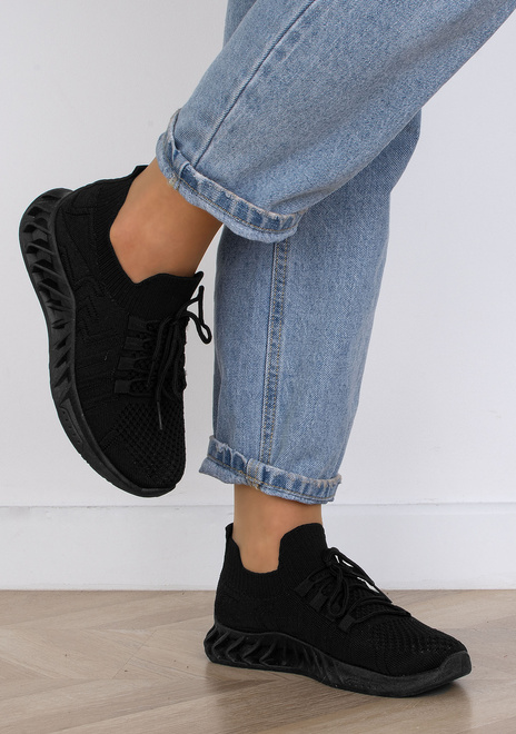 DAMSKIE CZARNE BUTY LEKKIE SNEAKERSY VINO