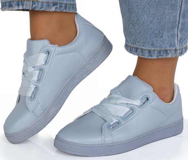 NIEBIESKIE DAMSKIE SNEAKERSY TRAMPKI SKÓRZANE SETES 5