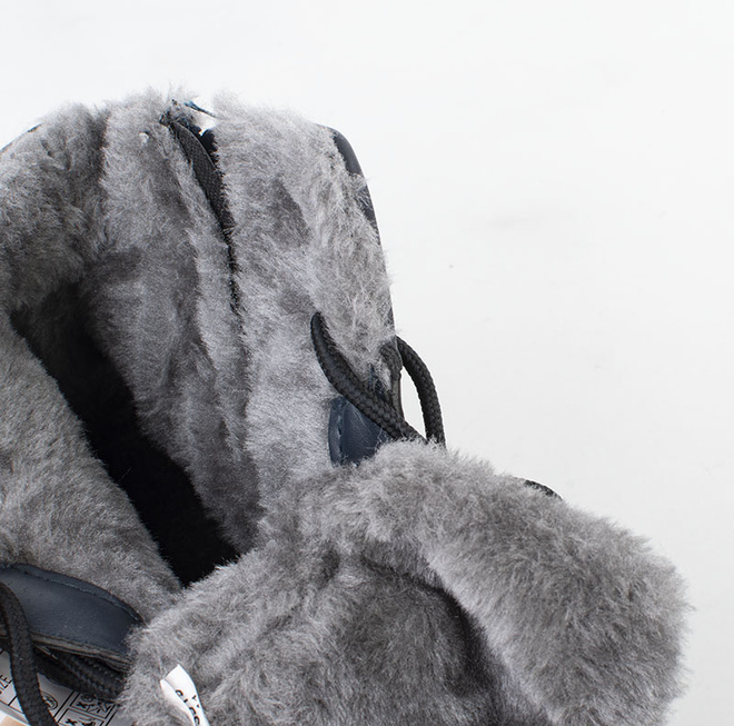 GRANATOWE MĘSKIE OCIEPLANE BUTY TREKKINGOWE ŚNIEGOWCE 7