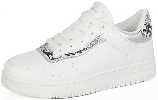 BIAŁE SNEAKERSY TRAMPKI KLASYCZNE NA PLATFORMIE OPAM 3