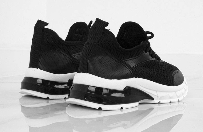 CZARNE SNEAKERSY NA GRUBEJ PODESZWIE JODDEN 5