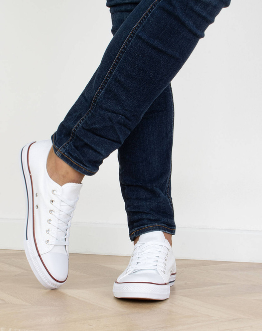 KLASYCZNE NISKIE BIAŁE TRAMPKI MĘSKIE  6