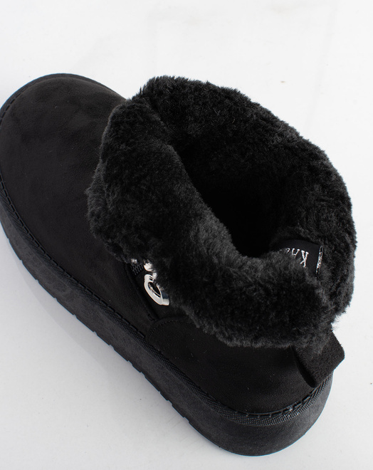 CZARNE OCIEPLANE ŚNIEGOWCE BOTKI NA PLATFORMIE 7