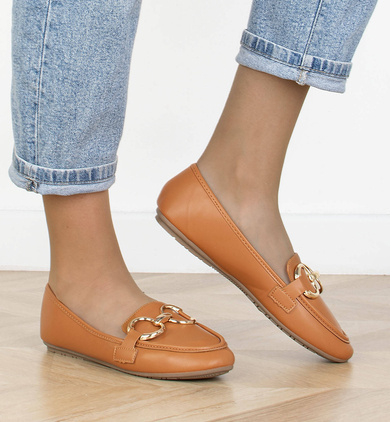 CAMEL MOKASYNY PÓŁBUTY ŁAŃCUCH EKOSKÓRA BONAY