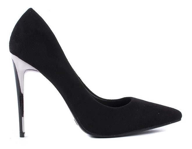 CZARNE ZAMSZOWE SZPILKI  W SZPIC ALEXIS 2