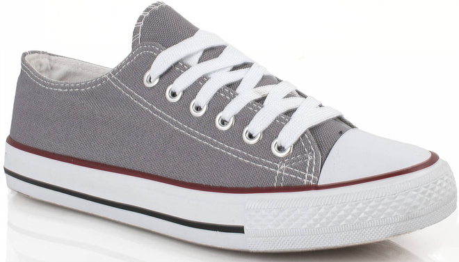 SZARE KLASYCZNE NISKIE TRAMPKI DAMSKIE   1