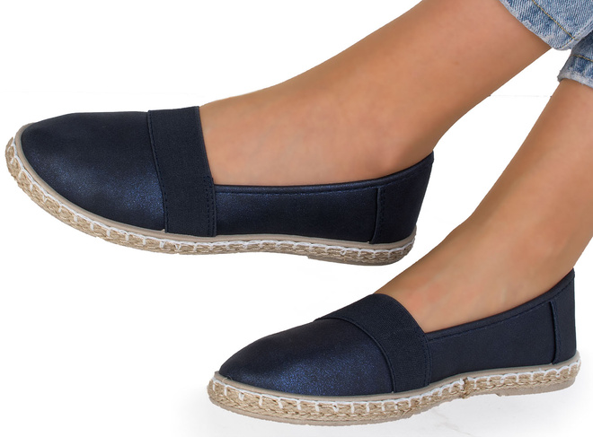 GRANATOWE ESPADRYLE BALERINKI TENISÓWKI  RUBYN 4