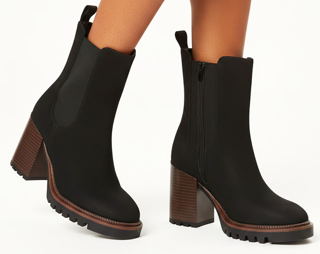 CZARNE ZAMSZOWE BOTKI SZTYBLETY KLASYCZNE NA SŁUPKU JUVIRA 2