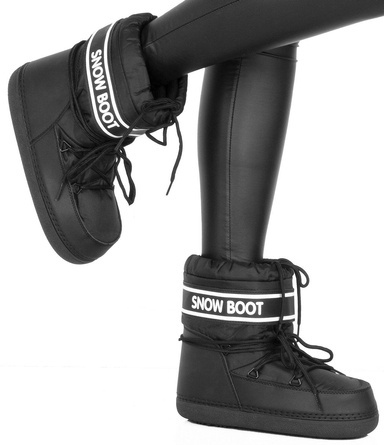 CZARNE ŚNIEGOWCE BOTKI OCIEPLANE WSUWANE SNOWY