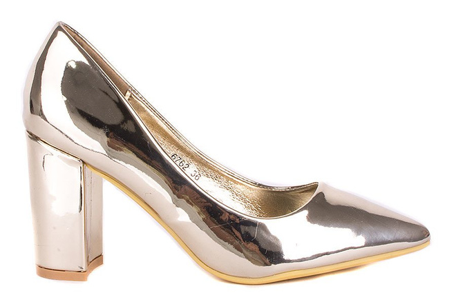 ZŁOTE LUSTRZANE CZÓŁENKA NA SŁUPKU MAYLIN 1