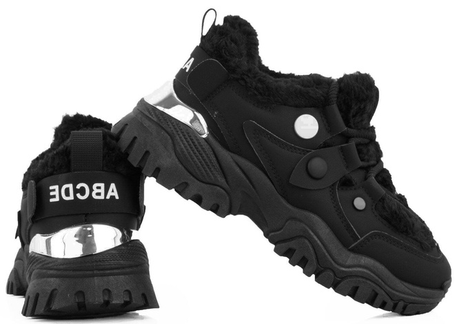 CZARNE SNEAKERSY OCIEPLANE TASILLA 2