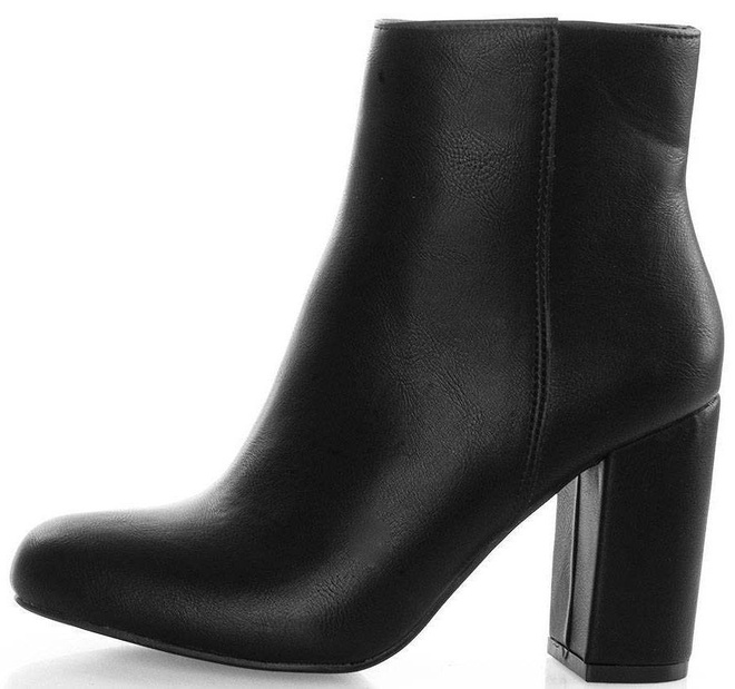 CZARNE SKÓRZANE BOTKI NA SŁUPKU MIRIAM 4