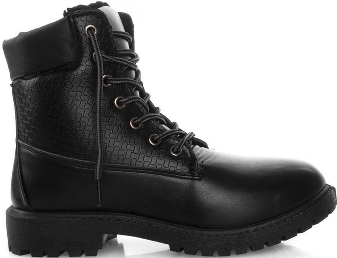 CZARNE OCIEPLANE TRAPERKI BOTKI TIMBERKI HILARY  1