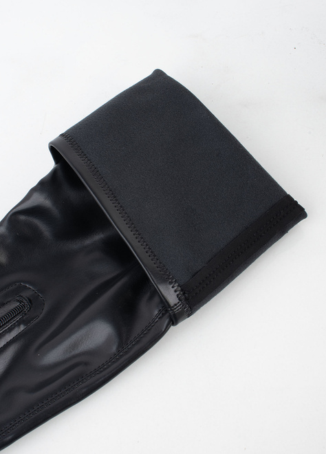 CZARNE DAMSKIE SKÓRZANE KOZAKI ZA KOLANO WYSOKIE DOBI 5