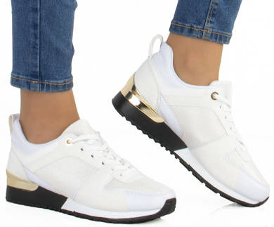 BIAŁE SNEAKERSY SPORTOWE GRUBA PODESZWA DAMELA