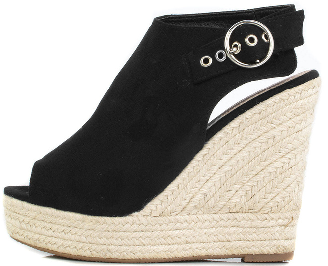 CZARNE SANDAŁY ESPADRYLE NA KOTURNIE BARIS 3