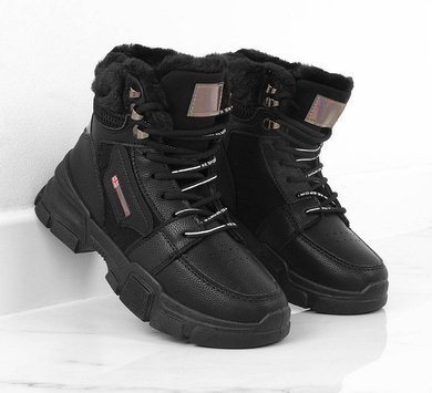 CZARNE OCIEPLANE BOTKI ŚNIEGOWCE ZENAA