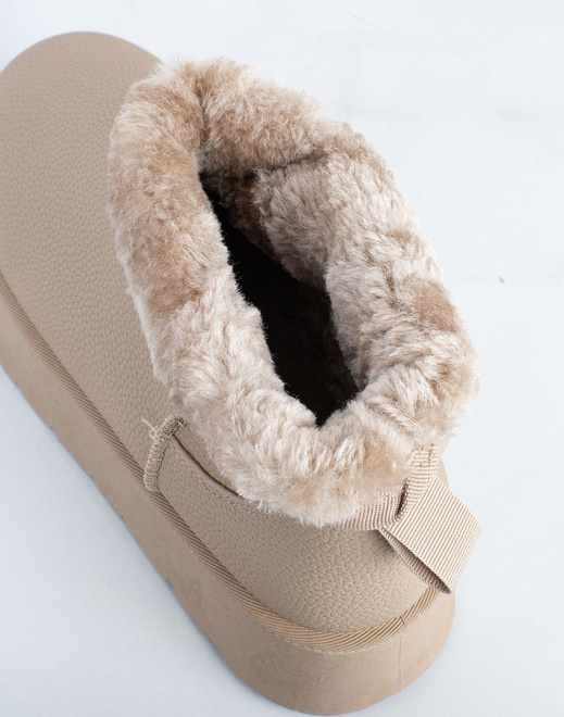 KHAKI OCIEPLANE ŚNIEGOWCE BOTKI NA PLATFORMIE EKO SKÓRA 6