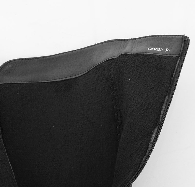 CZARNE DAMSKIE KOZAKI SKÓRZANE NA SŁUPKU KLAMRA CARLAI 6