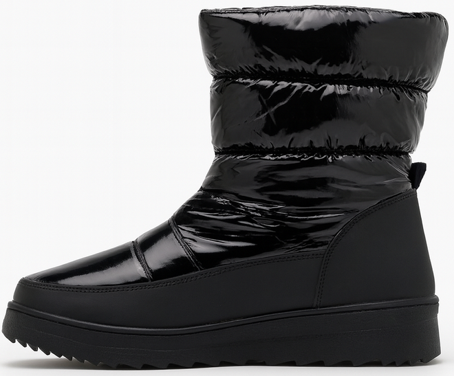 CZARNE ŚNIEGOWCE BOTKI OCIEPLANE NA PLATFORMIE LENVIE 3