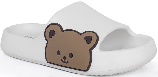 BIAŁE DAMSKIE PIANKOWE KLAPKI MIŚ ASHBY 1