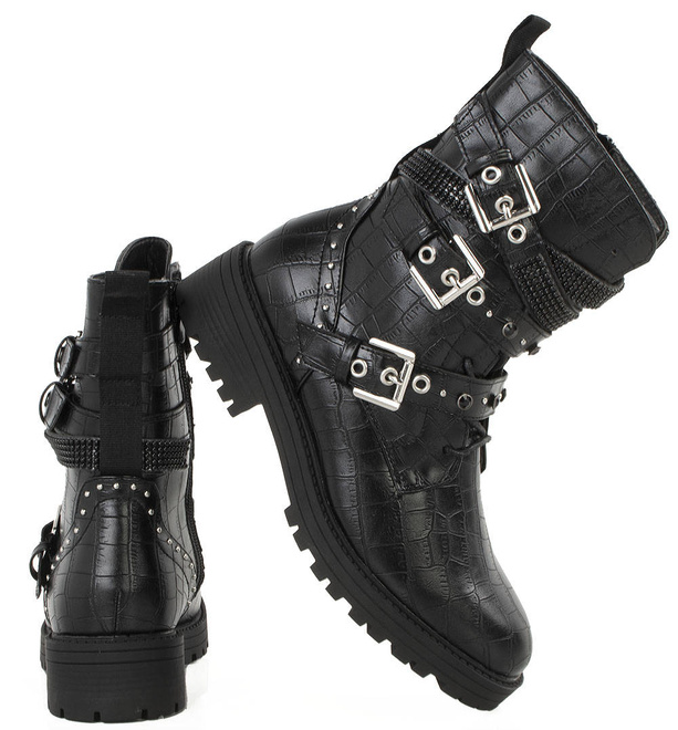 CZARNE TRAPERY BOTKI HEDRI 2