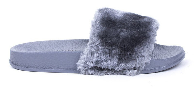 SZARE GUMOWE KLAPKI Z FUTERKIEM RIRI 2