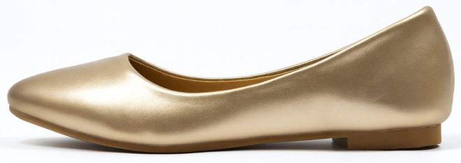 ZŁOTE WYGODNE DAMSKIE BALERINKI KLASYCZNE BONY 3