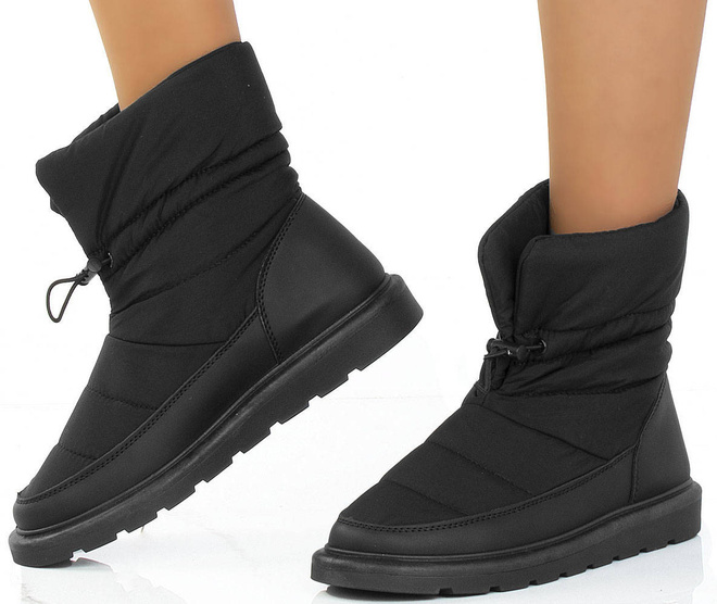 CZARNE OCIEPLANE ŚNIEGOWCE BOTKI PIKOWANE SIA 2