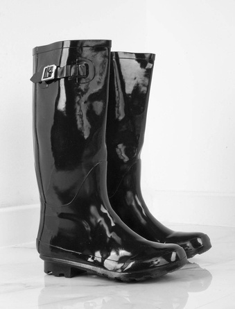 CZARNE KALOSZE BŁYSZCZĄCE